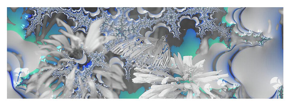White Flowers with Bubbly Whites, Teals and Blues - Yoga Mat