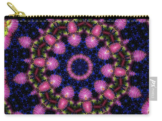 Wild Feathery Desert Mandala - Zip Pouch