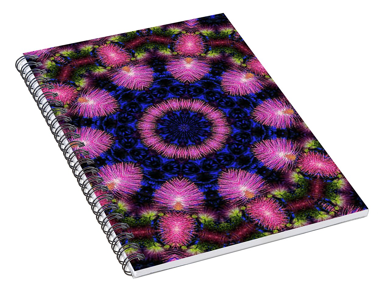 Wild Feathery Desert Mandala - Spiral Notebook
