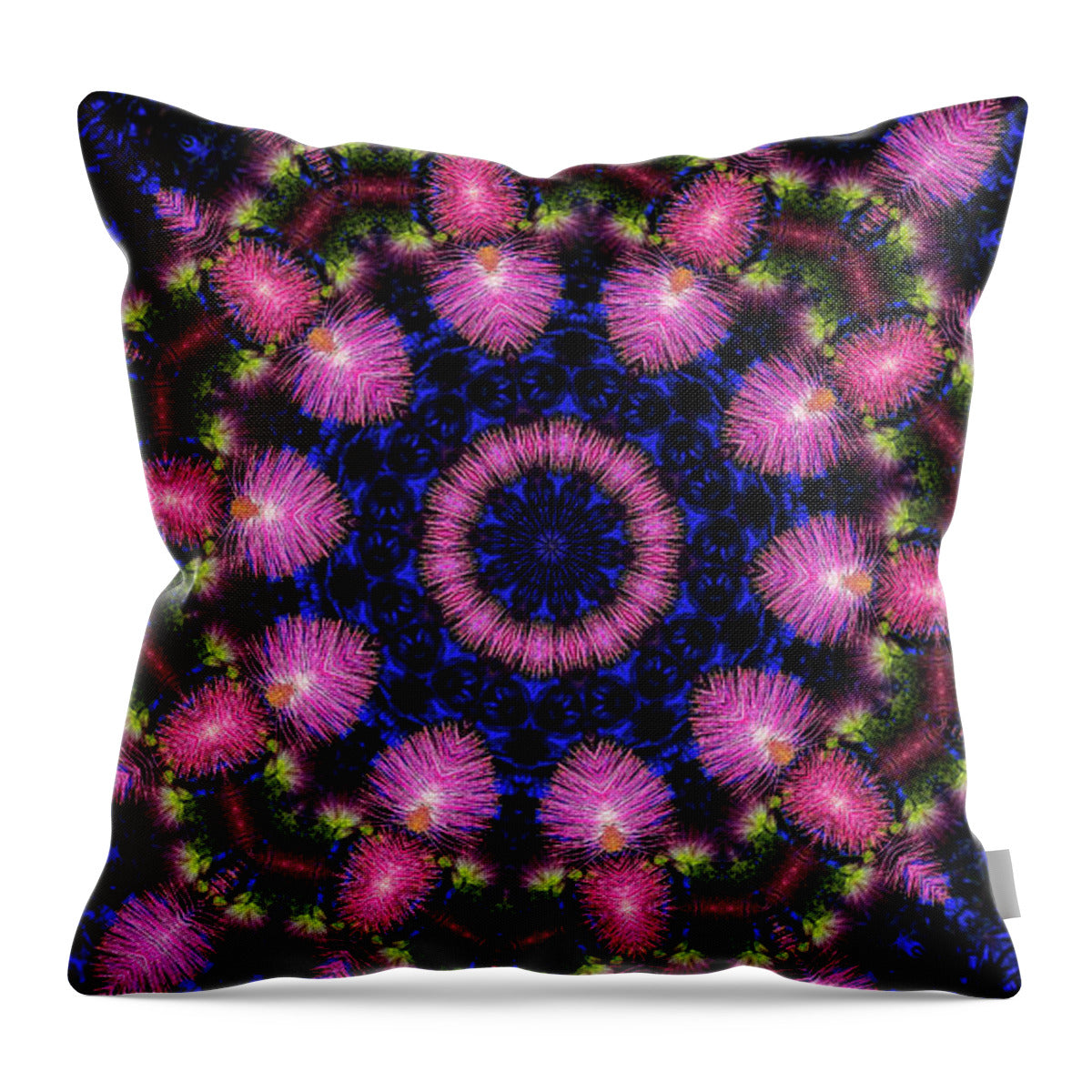Wild Feathery Desert Mandala - Throw Pillow