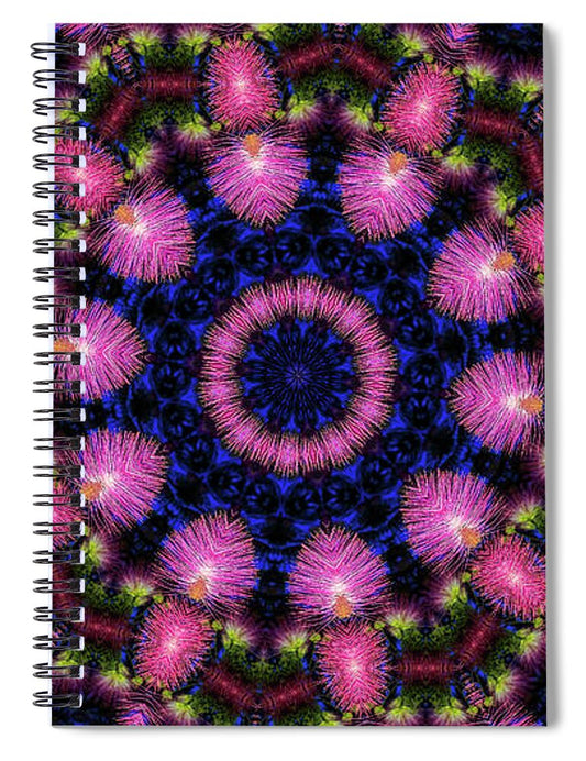 Wild Feathery Desert Mandala - Spiral Notebook