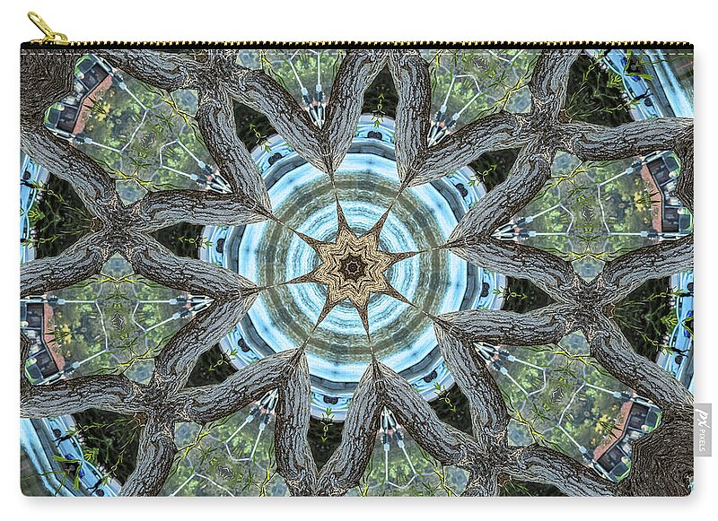 Wood Links Abstract art Kaleidoscope - Zip Pouch