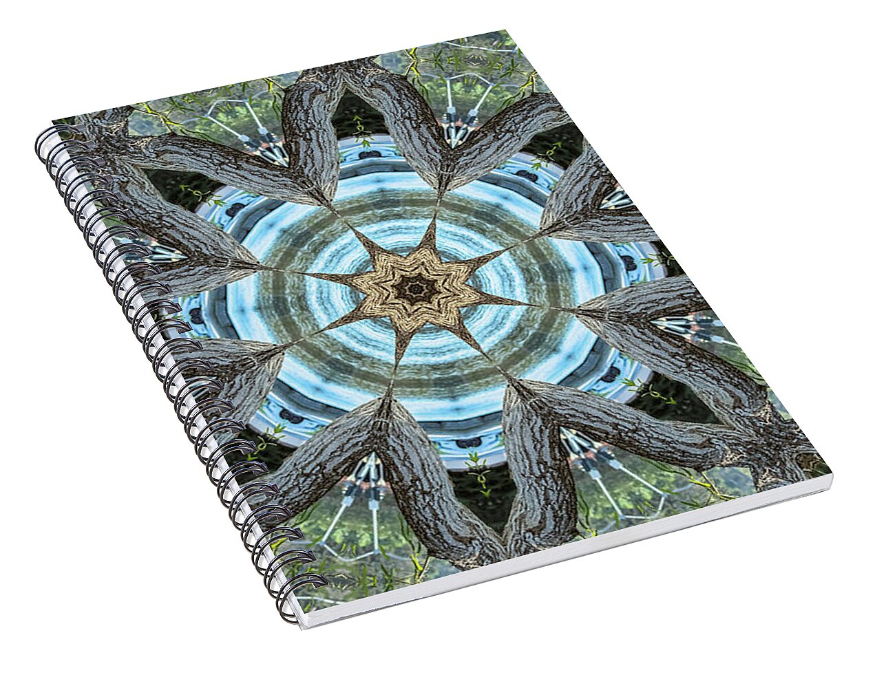 Wood Links Abstract art Kaleidoscope - Spiral Notebook