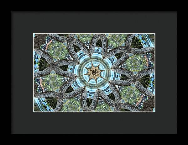Wood Links Abstract art Kaleidoscope - Framed Print