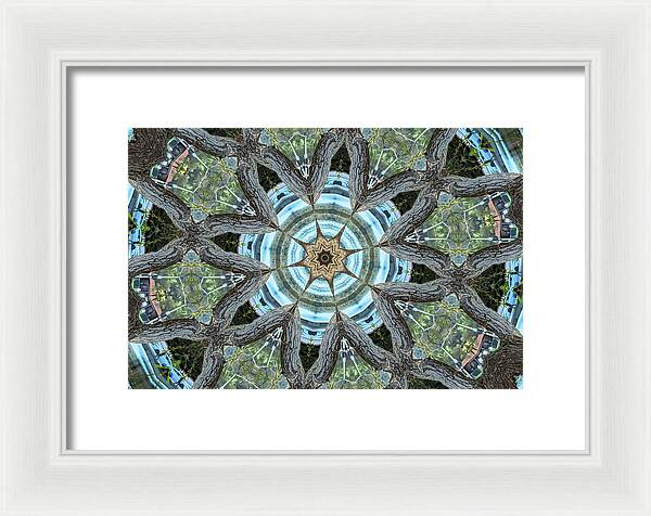 Wood Links Abstract art Kaleidoscope - Framed Print