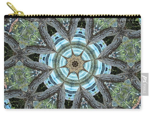 Wood Links Abstract art Kaleidoscope - Zip Pouch