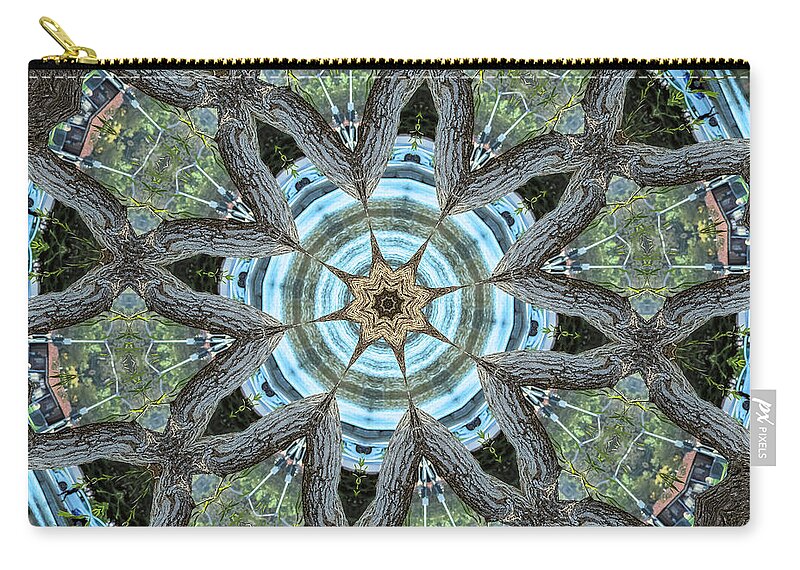 Wood Links Abstract art Kaleidoscope - Zip Pouch