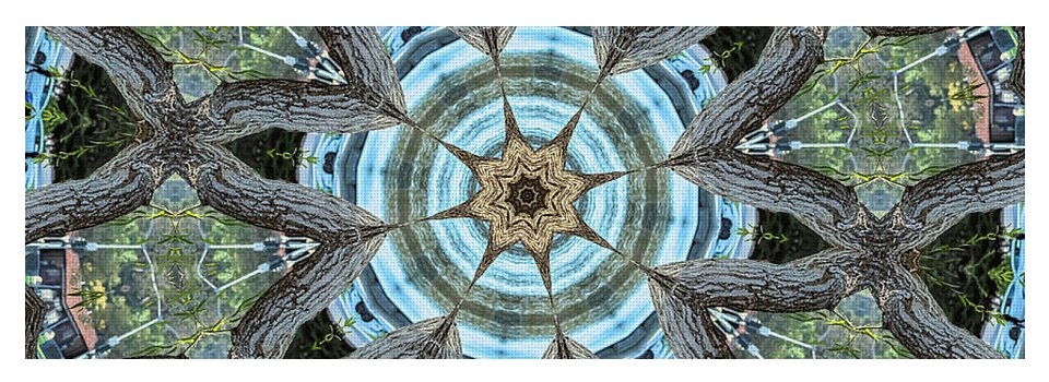 Wood Links Abstract art Kaleidoscope - Yoga Mat