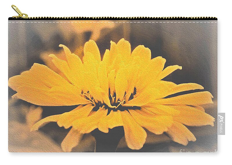 Yellow Soft colored Flower - Zip Pouch