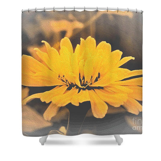 Yellow Soft colored Flower - Shower Curtain