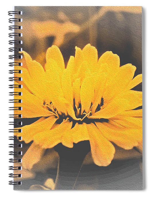 Yellow Soft colored Flower - Spiral Notebook