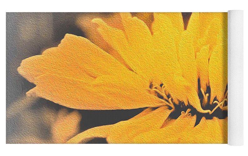 Yellow Soft colored Flower - Yoga Mat