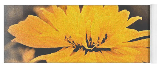 Yellow Soft colored Flower - Yoga Mat