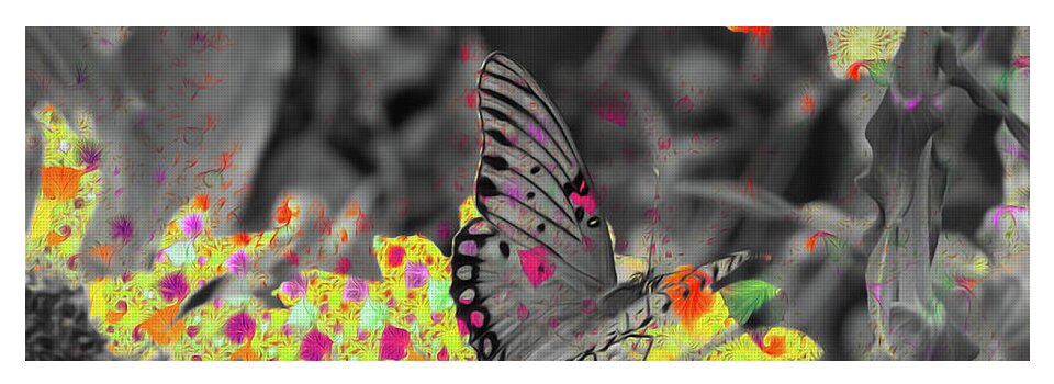Yellows and Reds Abstract Overlay Colorless Butterfly - Yoga Mat
